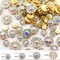 100 Pcs Crystal AB Gems Sew-on Rhinestones with Gold Claw – Mixed Sizes (8mm, 10mm, 12mm, 14mm) Flower Claw Rhinestones for Jewelry, Crafts, Clothes, Shoes, Costumes, and Garment Accessories (02 Crystal AB)
